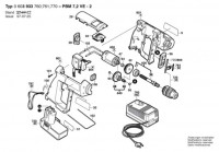 Bosch 0 603 933 760 Pbm 7,2 Ve-2 Cordless Drill 7.2 V / Eu Spare Parts